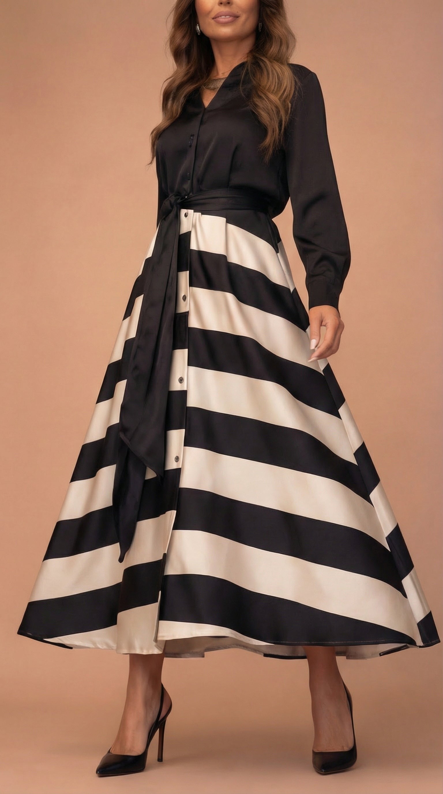 Mila™ | Maxi Dress with Stripes