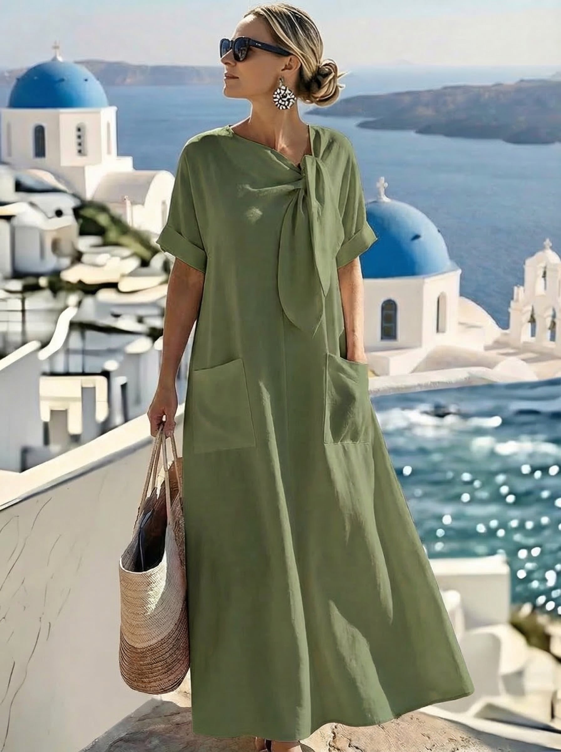 Fleur™ Abito Elegante con Tasche