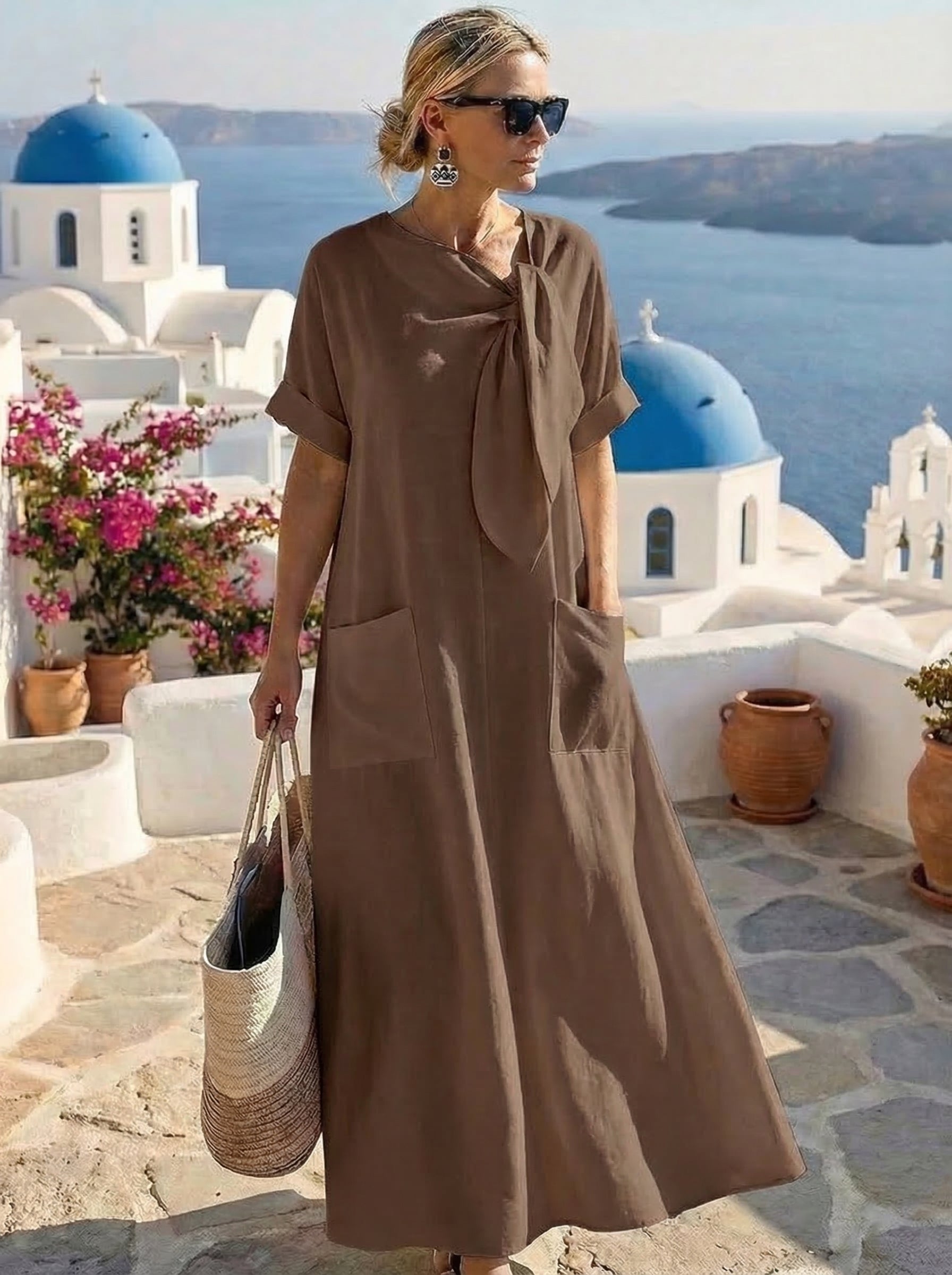 Fleur™ Abito Elegante con Tasche