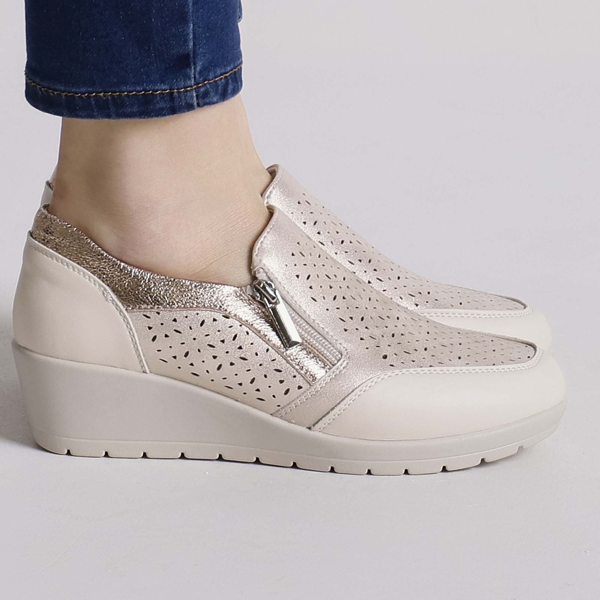 Lea - Scarpa comoda con zeppa
