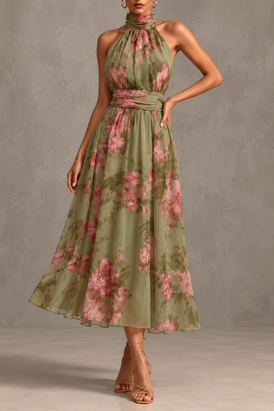Livia - Elegante Abito Maxy con Scollo Halter