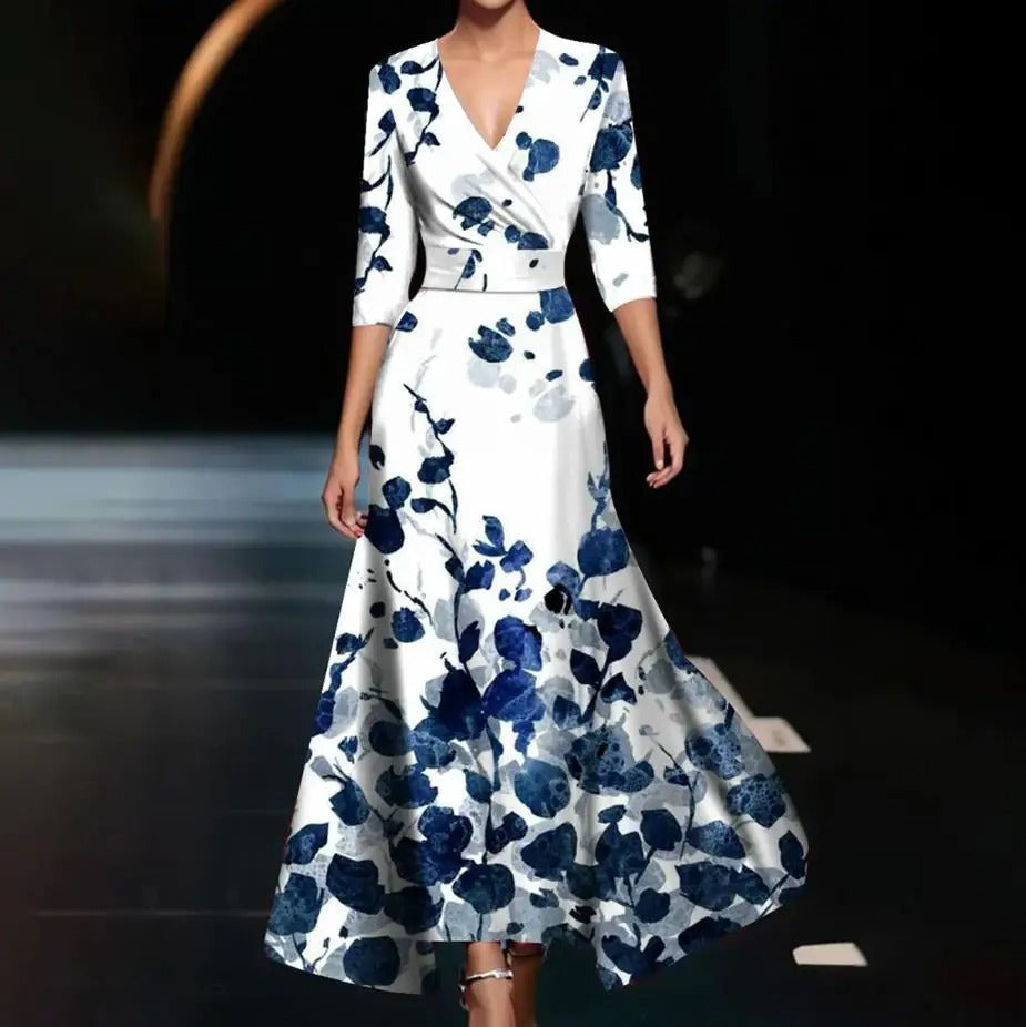 Aria™ | Abito Elegante con Motivo Floreale